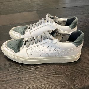 P448 green and white sneakers